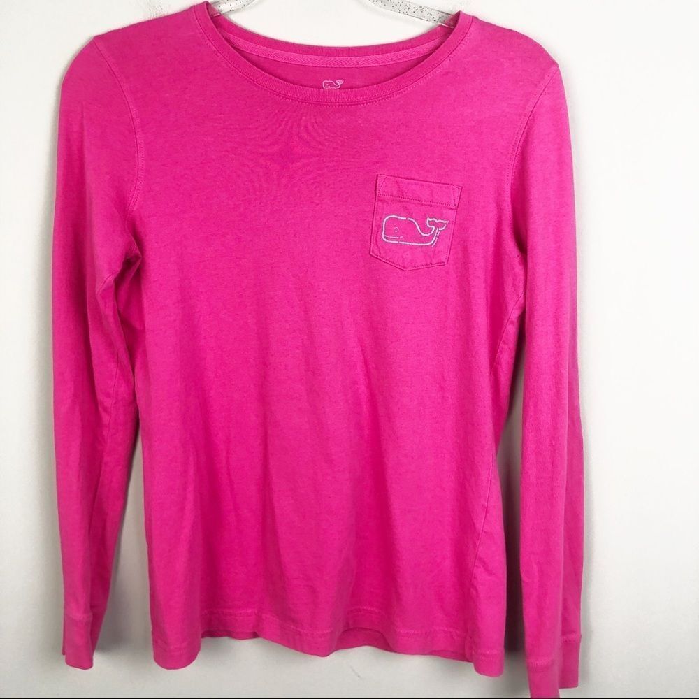 VINEYARD VINES | Long Sleeve Classic Logo Tee Pink